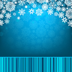 Image showing blue christmas background. EPS 8