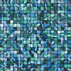 Image showing Seamless Blue Tiles swatch ready pattern. EPS 8