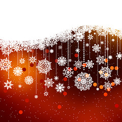 Image showing Christmas background with snowflakes. EPS 8