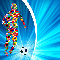 Image showing Soccer Player in Global Soccer Event. EPS 8