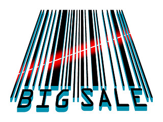 Image showing Big Sale bar code concept with laser light. EPS 8