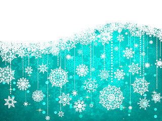 Image showing Christmas background with snowflakes. EPS 8