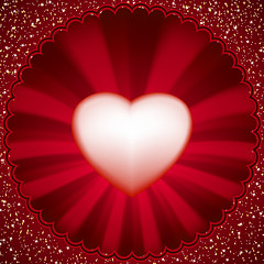 Image showing Matte red hearth for valentin day. EPS 8