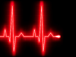 Image showing Red heart beat. Ekg graph. EPS 8