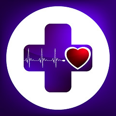 Image showing Heart and heartbeat symbol. EPS 8