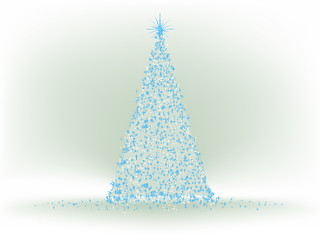 Image showing Abstract Blue christmas tree. EPS 8