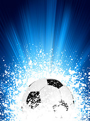 Image showing Football poster blue light burst. EPS 8