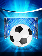 Image showing Football poster with soccer ball. EPS 8