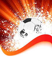 Image showing Grunge football poster with soccer ball. EPS 8