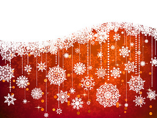 Image showing Christmas background with snowflakes. EPS 8