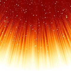 Image showing Snowflakes and stars on golden light. EPS 8