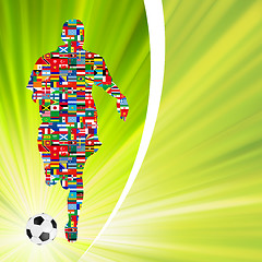 Image showing Soccer Player in Global Soccer Event. EPS 8