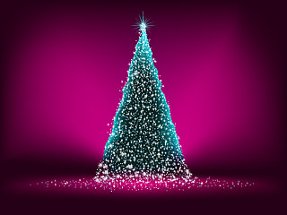 Image showing Abstract green christmas tree. EPS 8