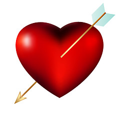 Image showing Heart with Arrow isolated. EPS 8