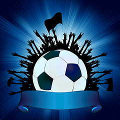 Image showing Grunge Soccer Ball background. EPS 8