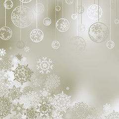 Image showing Christmas background with snowflakes. EPS 8