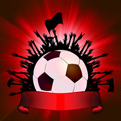 Image showing Grunge Soccer Ball background. EPS 8