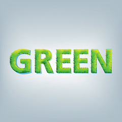 Image showing Fresh green word with grass. EPS 8