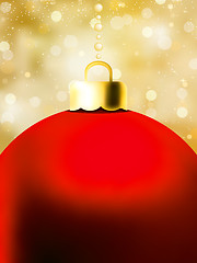 Image showing Christmas Ball card template. EPS 8