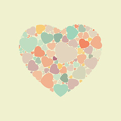 Image showing Abstract vintage heart background. EPS 8