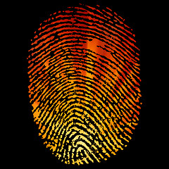 Image showing Glowing Finger Print. EPS 8