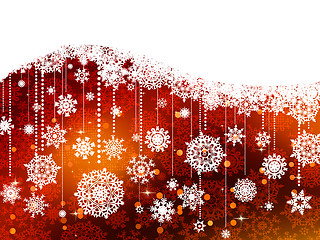 Image showing Christmas background with snowflakes. EPS 8