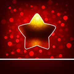 Image showing Christmas star on Gold background. EPS 8