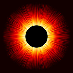 Image showing Glowing eclipse on a solid black background. EPS 8