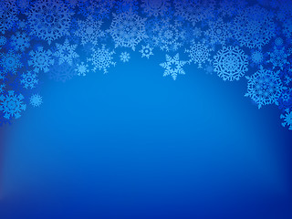 Image showing Christmas background with snowflakes. EPS 8