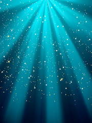 Image showing Stars on blue striped background. EPS 8