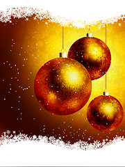 Image showing Elegant gold Christmas Card. EPS 8