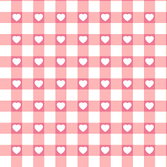 Image showing Swatch ready seamless Hearts & Gingham. EPS 8