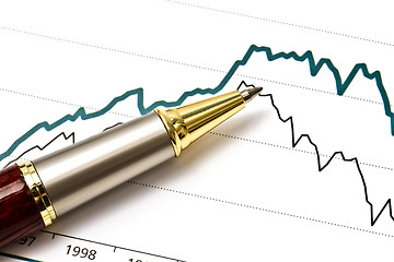 Image showing Background of business graph 