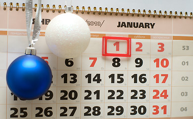 Image showing Calendar, January 2010.