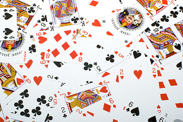 Image showing Background from playing cards