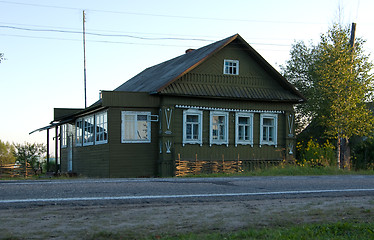 Image showing The wooden rural house.