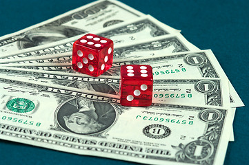 Image showing  Money and  dice.