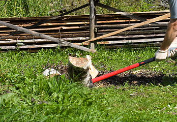 Image showing Cabin of fire wood.