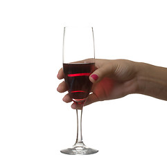 Image showing Hand with a wine glass.