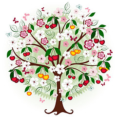 Image showing Decorative cherry tree 