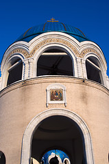 Image showing Temple belltower.