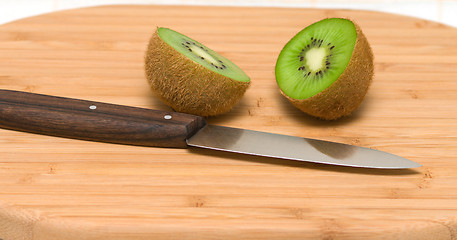Image showing The fruit cut half-and-half.