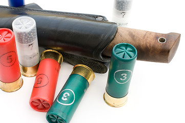 Image showing Cartridges and knife.