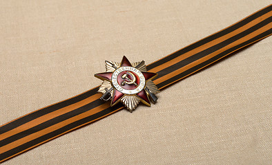 Image showing Medal on a ribbon.