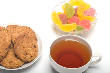 Image showing Cookies and fruit candy.