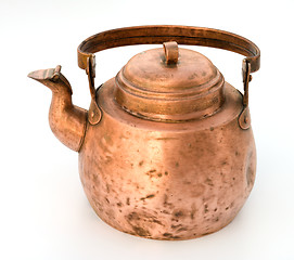 Image showing Old copper tea-pot.