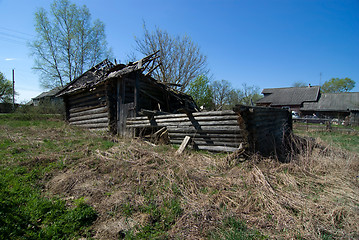 Image showing The collapsed rural house