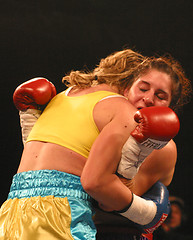 Image showing female boxing