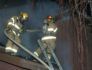 Image showing two firefighters