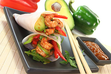 Image showing King Prawn - Avocado Wrap